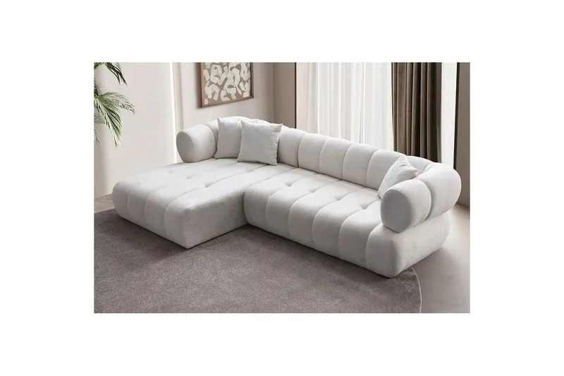Mississauga Soffa med Divan 3-sits - Vit - Möbler - Soffa - Divansoffor & schäslongsoffa