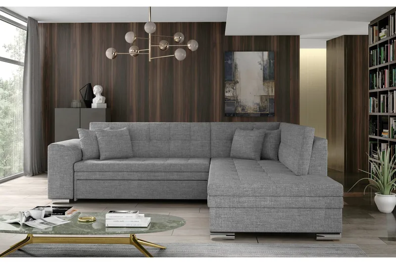 Moclino Soffa med Schäslong Höger - Grå - Möbler - Soffa - Divansoffor & schäslongsoffa