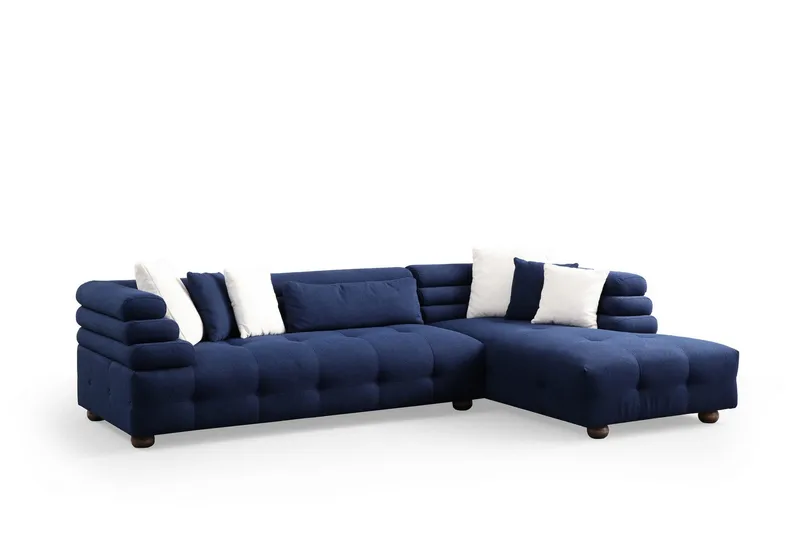 Namarta 4-sits Soffa med Divan, Mörkblå