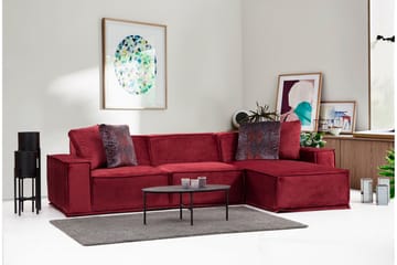 Nightcap Soffa m. Divan 4-sits - Burgundy - Möbler - Soffa - Divansoffor & schäslongsoffa