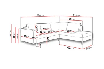 Oberting Soffa - Svart - Möbler - Soffa - Divansoffor & schäslongsoffa