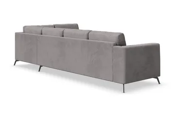 Ocean Lyx 4-sits Högervänd L-formad Schäslongsoffa i Manchester - Mörkgrå - Möbler - Soffa - Divansoffor & schäslongsoffa