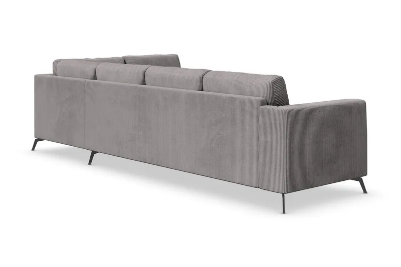 Ocean Lyx 4-sits Högervänd L-formad Schäslongsoffa i Manchester - Mörkgrå - Möbler - Soffa - Divansoffor & schäslongsoffa