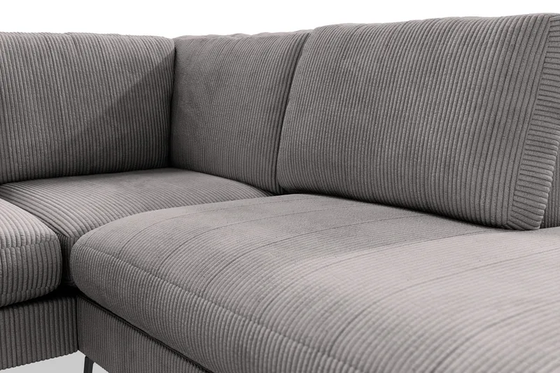 Ocean Lyx 4-sits Högervänd L-formad Schäslongsoffa i Manchester - Mörkgrå - Möbler - Soffa - Divansoffor & schäslongsoffa