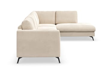 Ocean Lyx 4-sits Högervänd L-formad Schäslongsoffa i Sammet - Beige - Möbler - Soffa - Divansoffor & schäslongsoffa