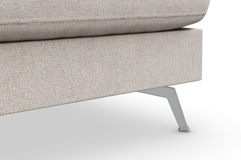 Ocean Lyx 4-sits Högervänd L-formad Schäslongsoffa i Tyg - Beige - Möbler - Soffa - Divansoffor & schäslongsoffa