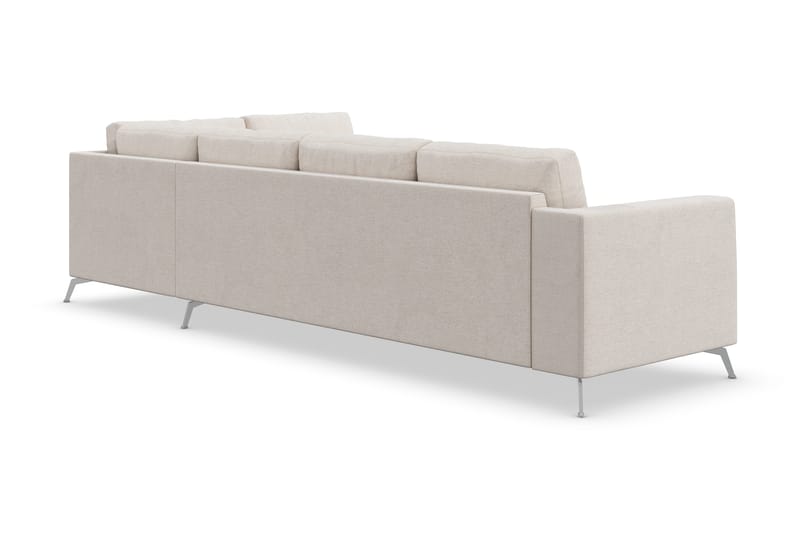Ocean Lyx 4-sits Högervänd L-formad Schäslongsoffa i Tyg - Beige - Möbler - Soffa - Divansoffor & schäslongsoffa