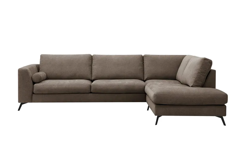 Ocean Lyx 4-sits Soffa med Schäslong Höger, Mörkbrun