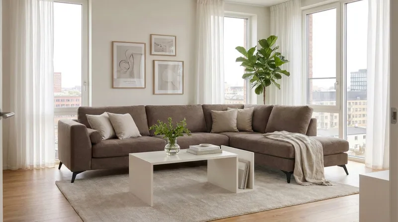 Ocean Lyx 4-sits Soffa med Schäslong Höger - Mörkbrun - Möbler - Soffa - Divansoffor & schäslongsoffa