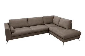 Ocean Lyx 4-sits Soffa med Schäslong Höger - Mörkbrun - Möbler - Soffa - Divansoffor & schäslongsoffa