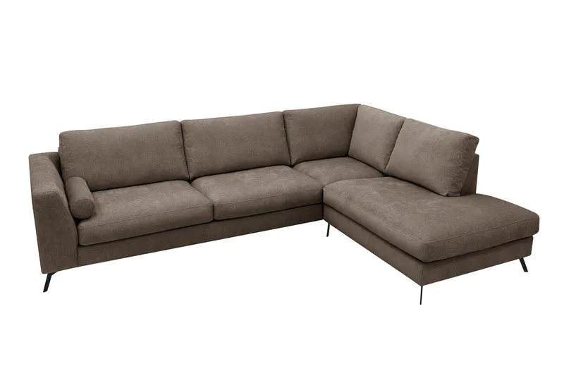 Ocean Lyx 4-sits Soffa med Schäslong Höger - Mörkbrun - Möbler - Soffa - Divansoffor & schäslongsoffa