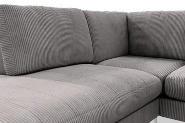 Ocean Lyx 4-sits Vänstervänd L-formad Schäslongsoffa i Manchester - Mörkgrå - Möbler - Soffa - Divansoffor & schäslongsoffa