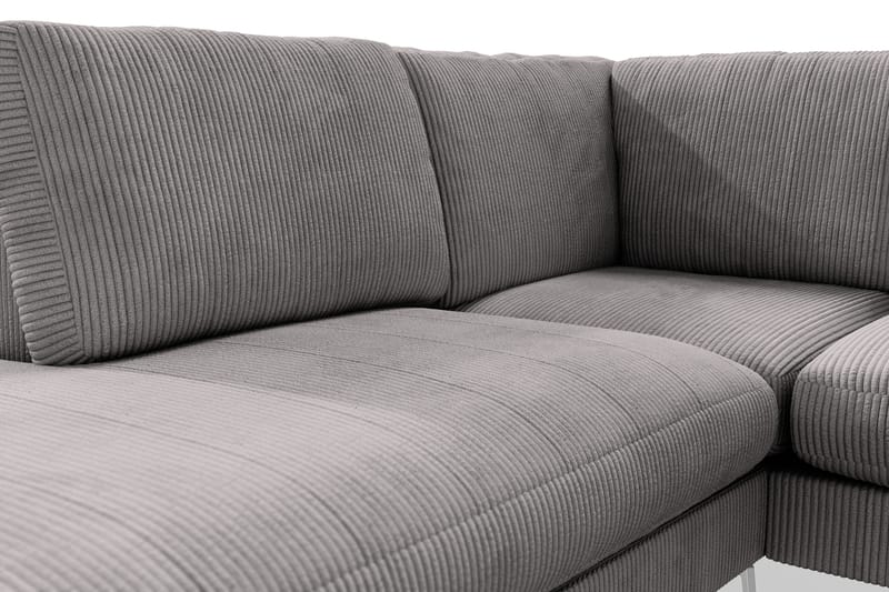 Ocean Lyx 4-sits Vänstervänd L-formad Schäslongsoffa i Manchester - Mörkgrå - Möbler - Soffa - Divansoffor & schäslongsoffa