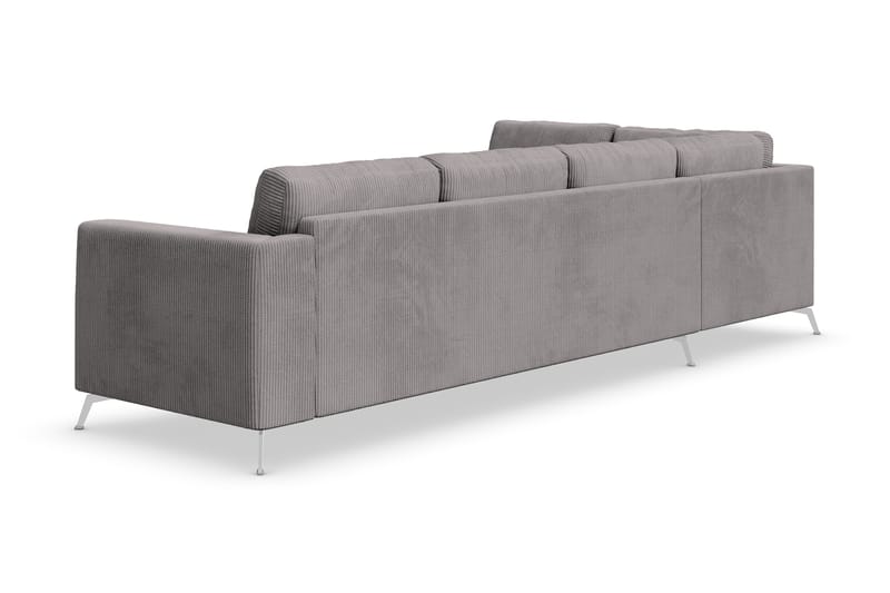 Ocean Lyx 4-sits Vänstervänd L-formad Schäslongsoffa i Manchester - Mörkgrå - Möbler - Soffa - Divansoffor & schäslongsoffa