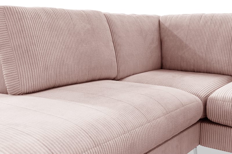 Ocean Lyx 4-sits Vänstervänd L-formad Schäslongsoffa i Manchester - Rosa - Möbler - Soffa - Divansoffor & schäslongsoffa
