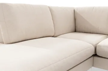 Ocean Lyx 4-sits Vänstervänd L-formad Schäslongsoffa i Tyg - Beige - Möbler - Soffa - Divansoffor & schäslongsoffa