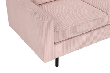 Peppe 3-sits Vändbar L-formad Divansoffa i Manchester - Rosa - Möbler - Soffa - Divansoffor & schäslongsoffa
