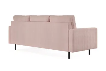Peppe 3-sits Vändbar L-formad Divansoffa i Manchester - Rosa - Möbler - Soffa - Divansoffor & schäslongsoffa