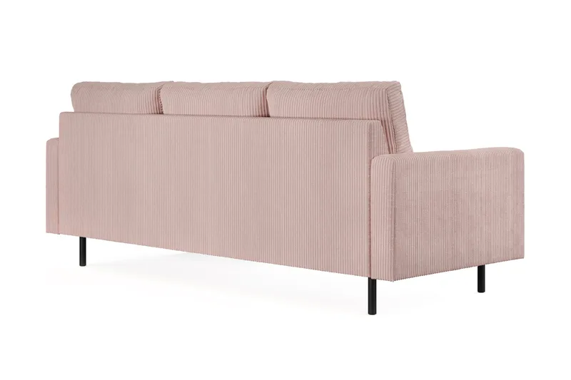 Peppe 3-sits Vändbar L-formad Divansoffa i Manchester - Rosa - Möbler - Soffa - Divansoffor & schäslongsoffa