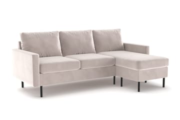 Peppe 3-sits Vändbar L-formad Divansoffa i Manchester - Beige - Möbler - Soffa - Divansoffor & schäslongsoffa