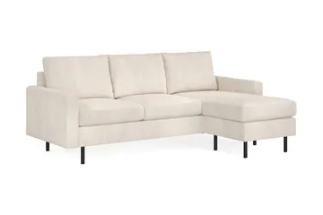 Peppe 3-sits Vändbar L-formad Divansoffa i Manchester - Beige - Möbler - Soffa - Divansoffor & schäslongsoffa