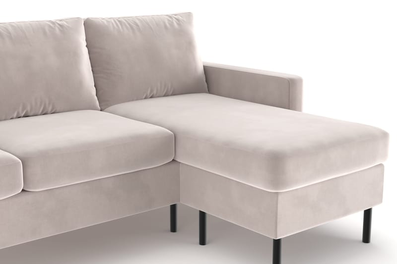 Peppe 3-sits Vändbar L-formad Divansoffa i Manchester - Beige - Möbler - Soffa - Divansoffor & schäslongsoffa