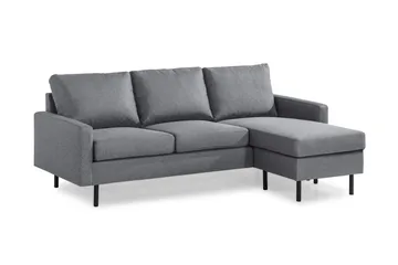 Peppe 3-sits Vändbar L-formad Divansoffa i Tyg - Ljusgrå - Möbler - Soffa - Divansoffor & schäslongsoffa