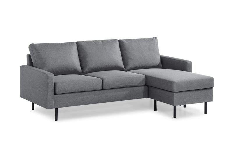 Peppe 3-sits Vändbar L-formad Divansoffa i Tyg - Ljusgrå - Möbler - Soffa - Divansoffor & schäslongsoffa