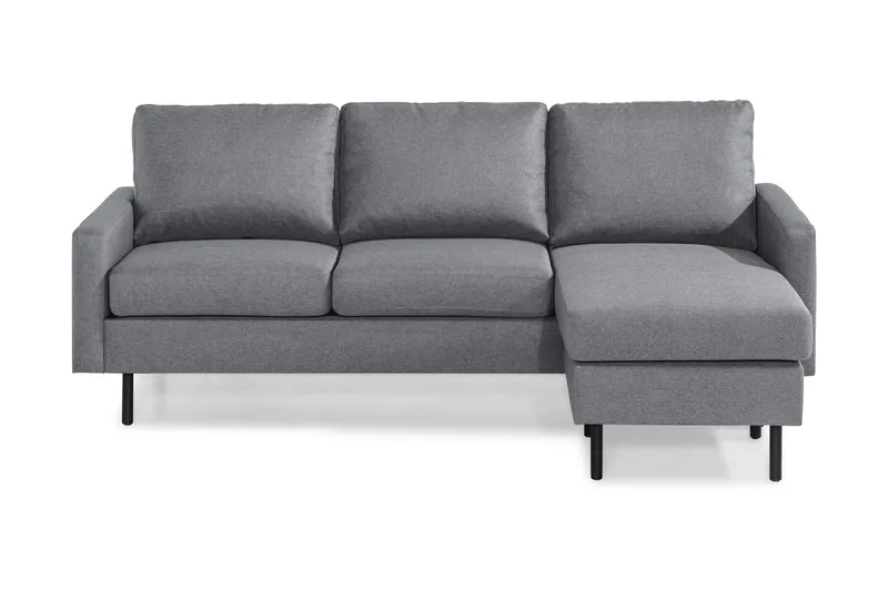 Peppe 3-sits Vändbar L-formad Divansoffa i Tyg - Ljusgrå - Möbler - Soffa - Divansoffor & schäslongsoffa