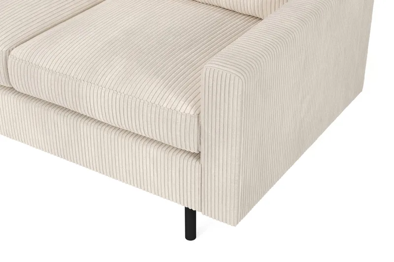 Peppe 4-sits Vänstervänd L-formad Schäslongsoffa i Manchester - Beige - Möbler - Soffa - Divansoffor & schäslongsoffa