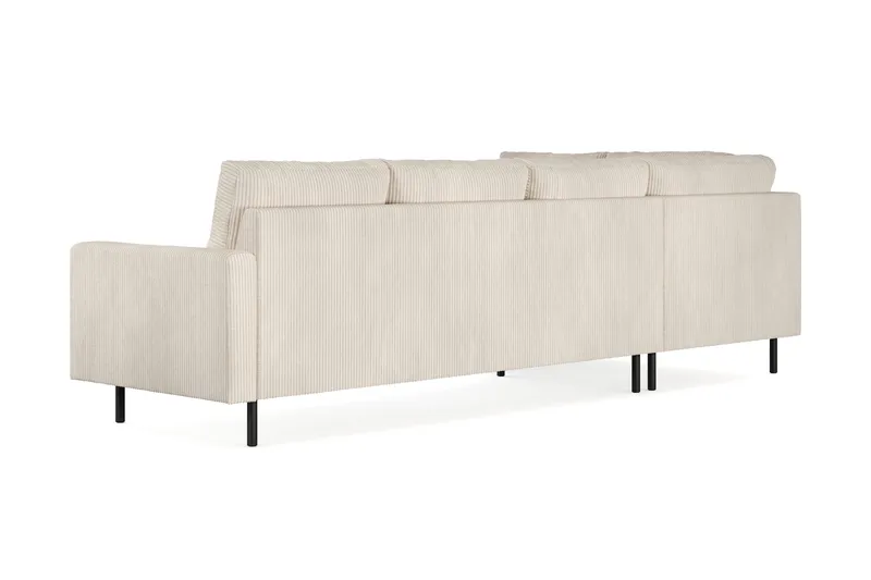 Peppe 4-sits Vänstervänd L-formad Schäslongsoffa i Manchester - Beige - Möbler - Soffa - Divansoffor & schäslongsoffa