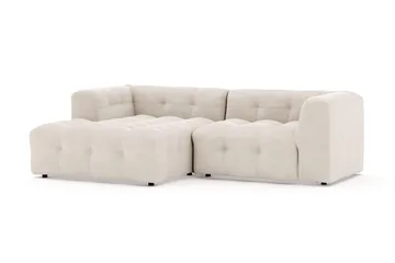 Puffy 3-sits bubblig soffa med divan vänster - Beige - Möbler - Soffa - Divansoffor & schäslongsoffa