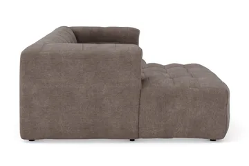 Puffy 3-sits bubblig soffa med divan vänster - Brun - Möbler - Soffa - Divansoffor & schäslongsoffa