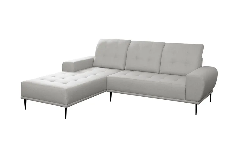 Rapale 3-sits Soffa med Divan Vänster med Kuddar - Grå - Möbler - Soffa - Divansoffor & schäslongsoffa