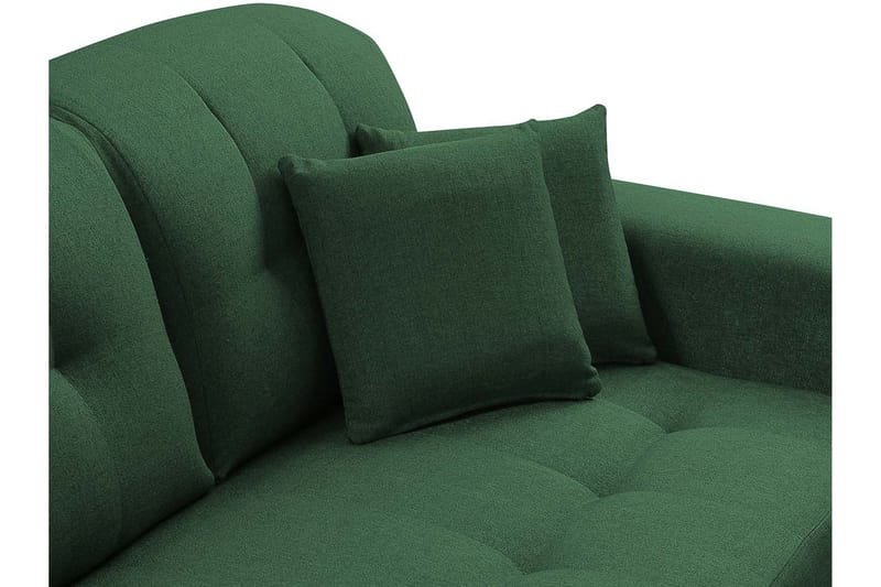 Rapale 3-sits Soffa med Divan Vänster med Kuddar - Sammet/Gul - Möbler - Soffa - Divansoffor & schäslongsoffa