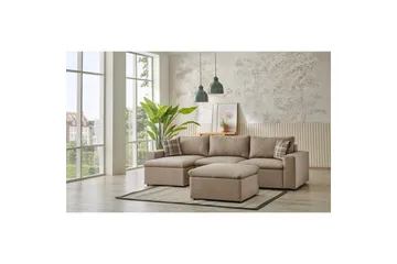 Rivran Soffa med Divan 4-sits - Cream - Möbler - Soffa - Divansoffor & schäslongsoffa