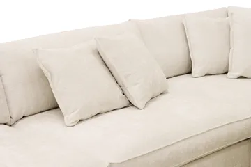 Rossita Lyx 4-sits Högervänd L-formad Extra Djup Schäslongsoffa i Chenille - Beige Chenille - Möbler - Soffa - Divansoffor & schäslongsoffa