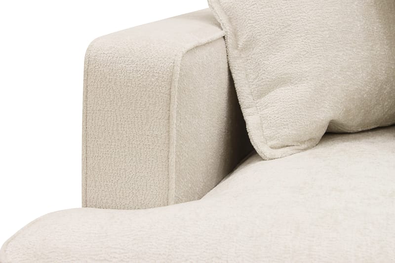 Rossita Lyx 4-sits Högervänd L-formad Extra Djup Schäslongsoffa i Chenille - Trenza 06, Beige Chenille - Möbler - Soffa - Divansoffor & schäslongsoffa