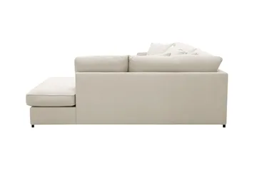 Rossita Lyx 4-sits Högervänd L-formad Extra Djup Schäslongsoffa i Tyg - Beige Tyg - Möbler - Soffa - Divansoffor & schäslongsoffa