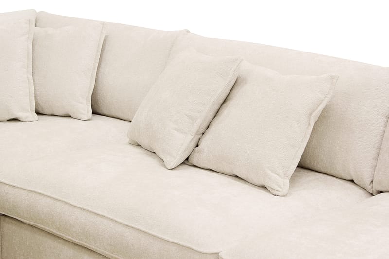 Rossita Lyx 4-sits Vänstervänd L-formad Extra Djup Schäslongsoffa i Chenille - Beige Chenille - Möbler - Soffa - Divansoffor & schäslongsoffa