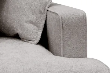 Rossita Lyx 4-sits Vänstervänd L-formad Extra Djup Schäslongsoffa i Chenille - Trenza 08, Grå/Brun Chenille - Möbler - Soffa - Divansoffor & schäslongsoffa