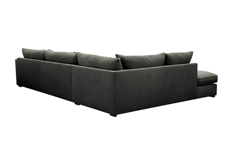 Rossita Lyx 4-sits Vänstervänd L-formad Extra Djup Schäslongsoffa i Manchester - Mörkgrön Manchester - Möbler - Soffa - Divansoffor & schäslongsoffa