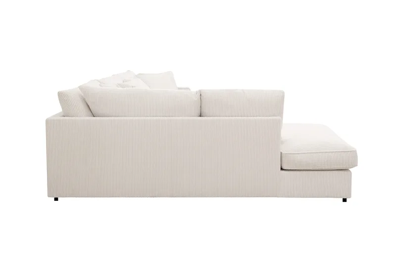 Rossita Lyx 4-sits Vänstervänd L-formad Extra Djup Schäslongsoffa i Manchester - Offwhite - Möbler - Soffa - Divansoffor & schäslongsoffa