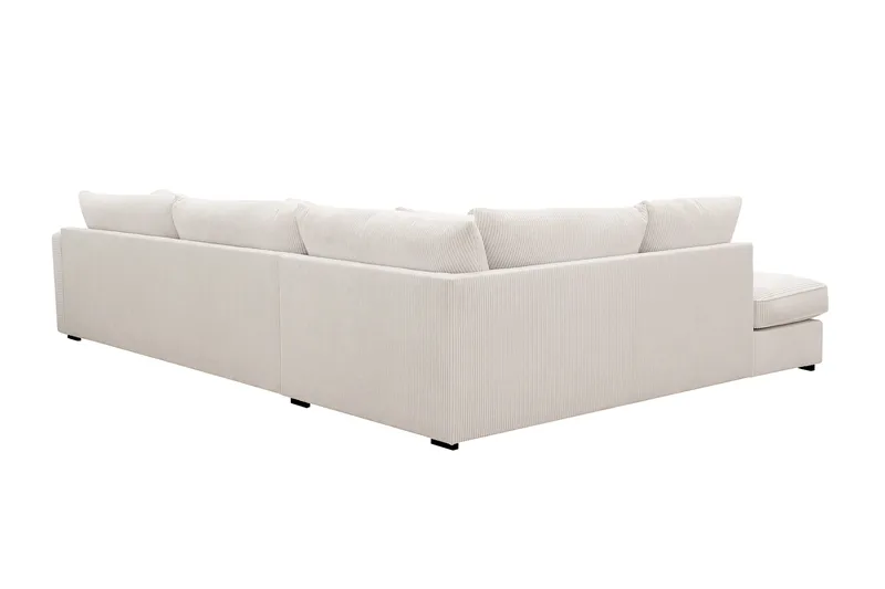 Rossita Lyx 4-sits Vänstervänd L-formad Extra Djup Schäslongsoffa i Manchester - Offwhite - Möbler - Soffa - Divansoffor & schäslongsoffa