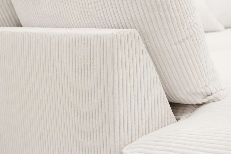 Rossita Lyx 4-sits Vänstervänd L-formad Extra Djup Schäslongsoffa i Manchester - Offwhite - Möbler - Soffa - Divansoffor & schäslongsoffa