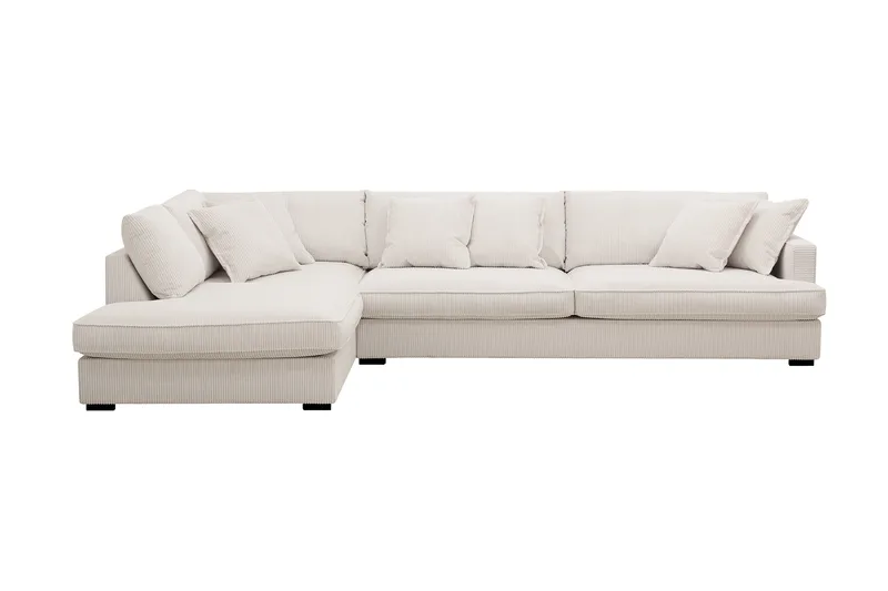 Rossita Lyx 4-sits Vänstervänd L-formad Extra Djup Schäslongsoffa i Manchester - Offwhite - Möbler - Soffa - Divansoffor & schäslongsoffa