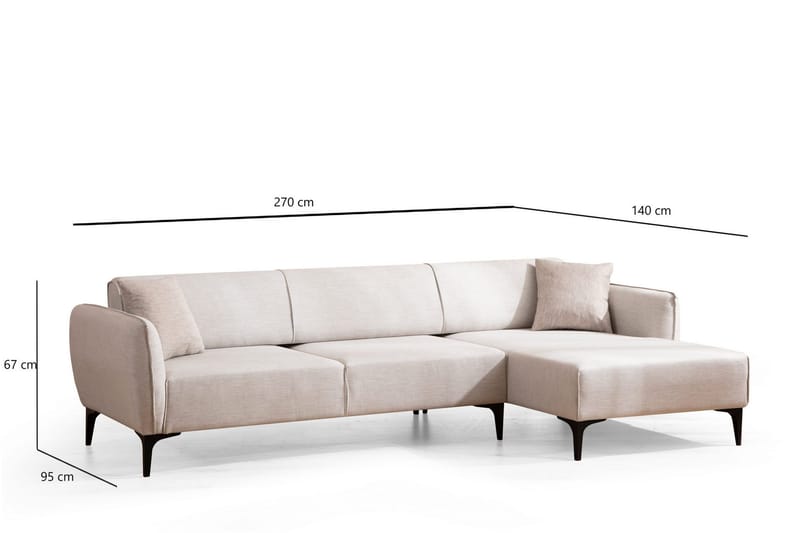 Rossland Divansoffa 3-sits - Vit - Möbler - Soffa - Divansoffor & schäslongsoffa - 3 sits soffa med divan