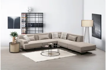 Sanroman Divansoffa - Beige - Möbler - Soffa - Divansoffor & schäslongsoffa