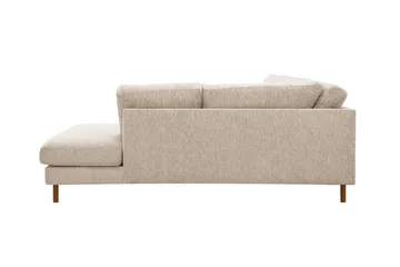 Scandi Djup 4-sits Soffa med Schäslong Höger i Chenille - Beige - Möbler - Soffa - Divansoffor & schäslongsoffa