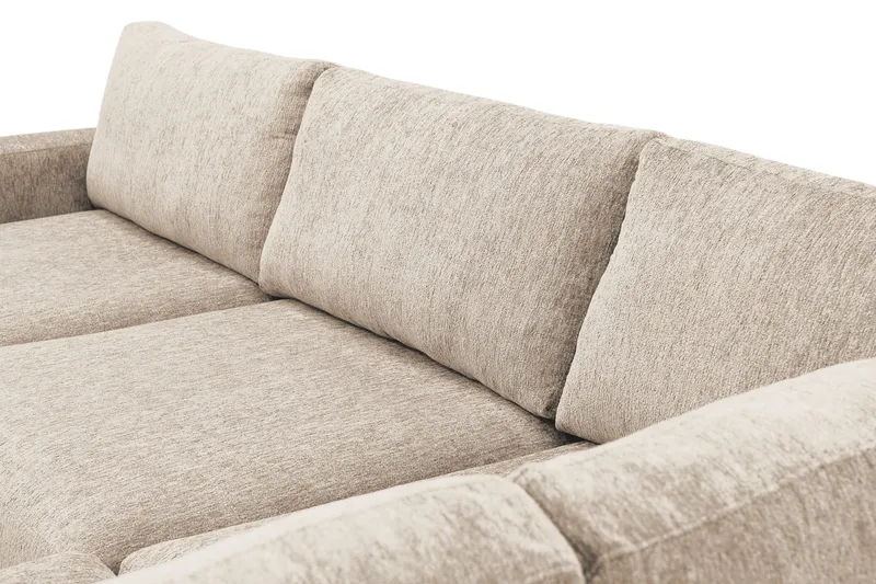 Scandi Djup 4-sits Soffa med Schäslong Höger i Chenille - Beige - Möbler - Soffa - Divansoffor & schäslongsoffa